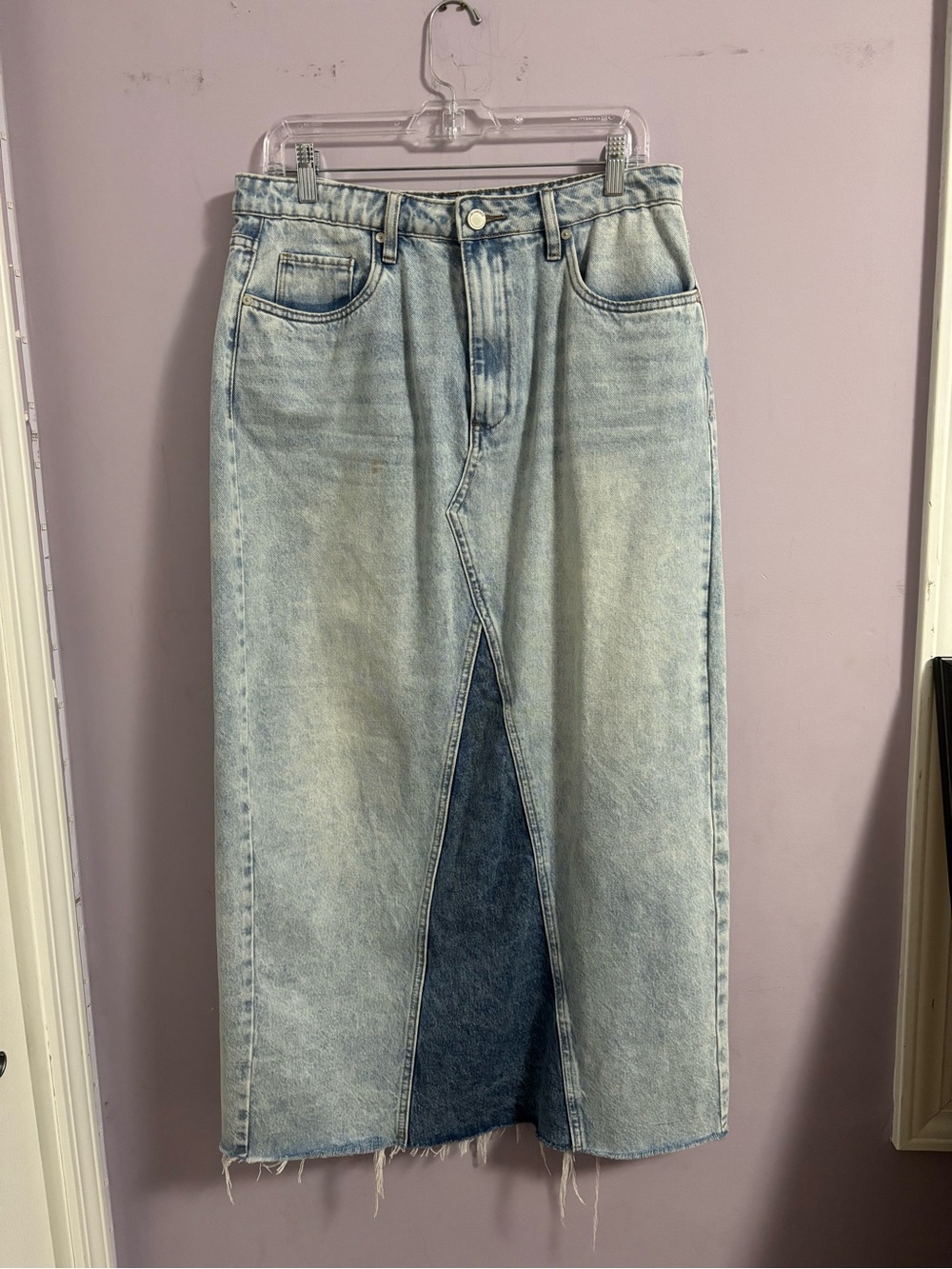 Blank NYC Light Wash Denim Skirt